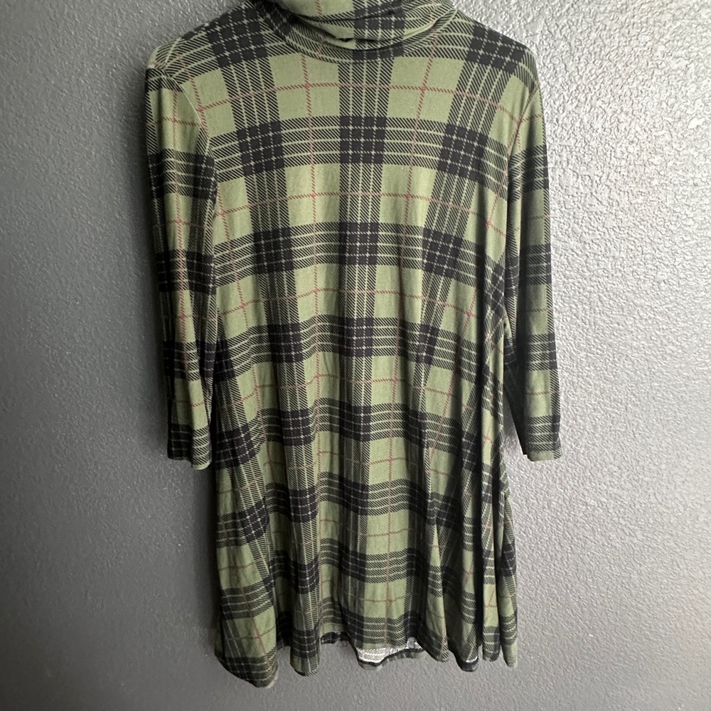 👏👏Plaid Turtleneck Dress